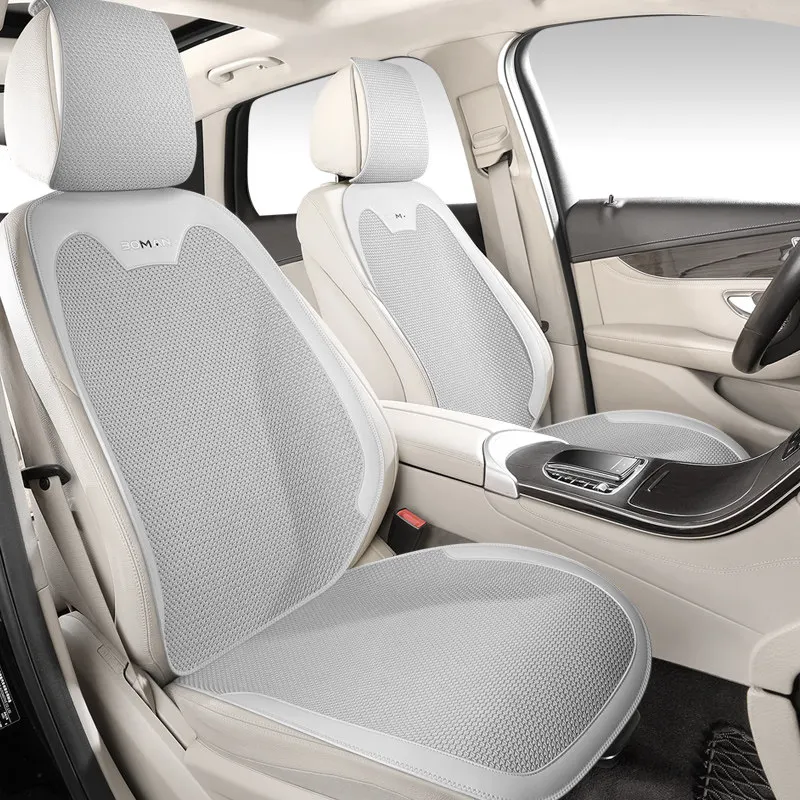 

Всесезонные универсальные чехлы для автомобильных сидений из льна: перфорированные, дышащие, противоскользящие, для защиты сидений автомобиля, подушки для автокресел