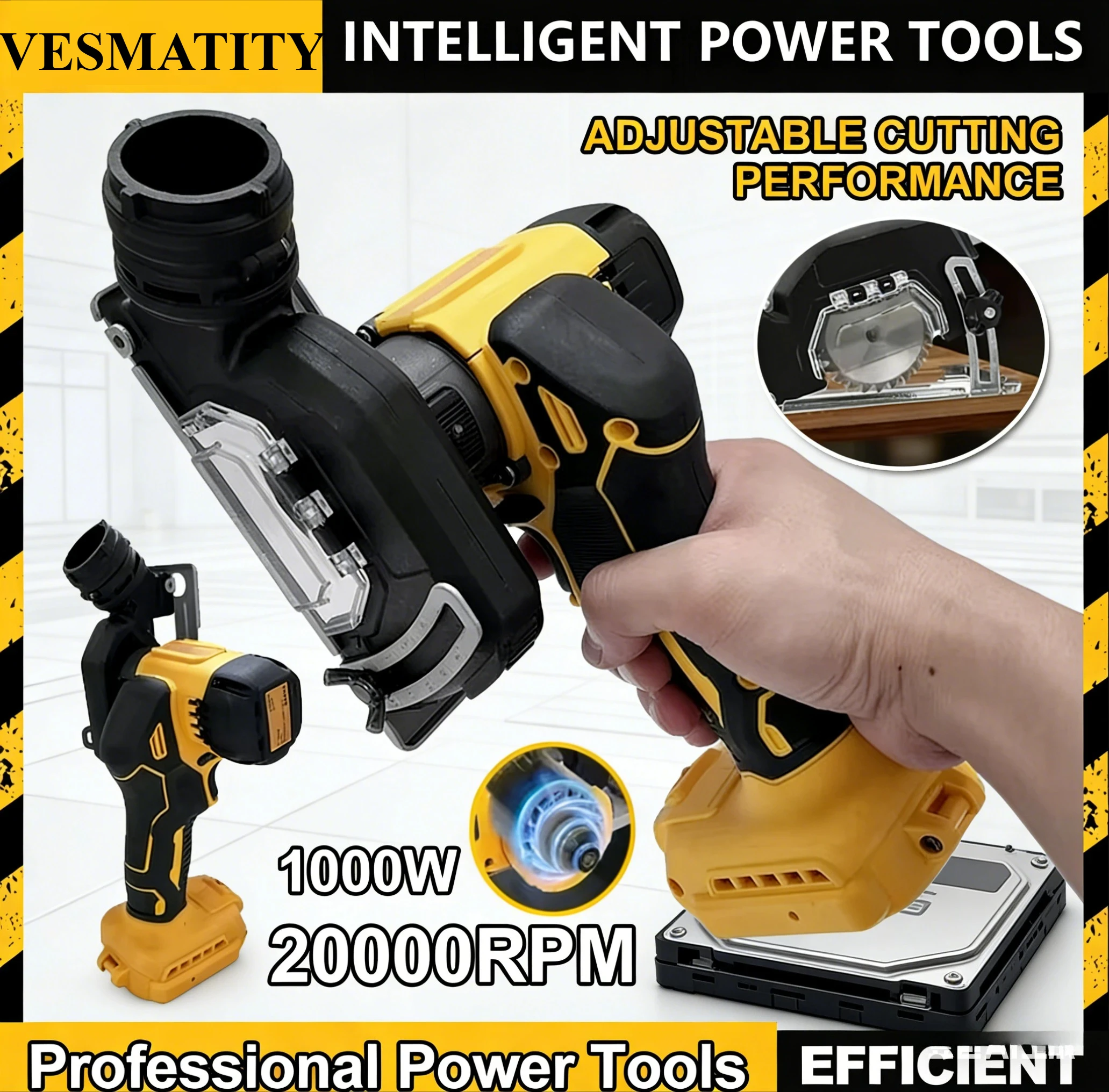 3 Inch Mini Angle Grinder  Cordless Electirc CUT OFF Tool Cutting Circular Saw Power Tool For Dewalt Battery
