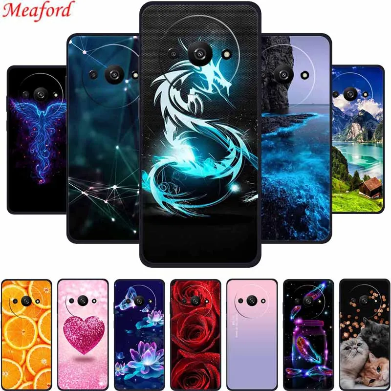 Phone Case For Xiaomi Redmi A3x Back Cover Case A 3 x Black Silicone Soft Coque For Redmi A3x Case RedmiA3x 6.71\