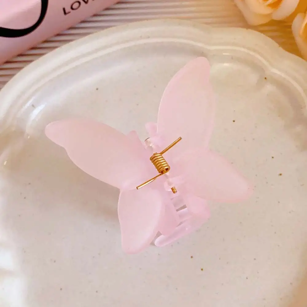 

Acrylic Hairpin Frosted Butterfly Hair Claw Animals Banana Clip Butterfly Hair Clip Headdress Candy Color Large Shark Clip