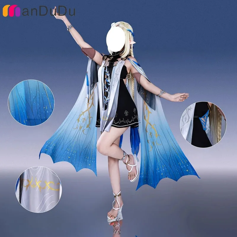 

asdh8@Game Wuthering Waves WuWa Cartethyia Cosplay Costume Outfit Dress Carnival Halloween Party Role Play Wigs ShoesCOSda@