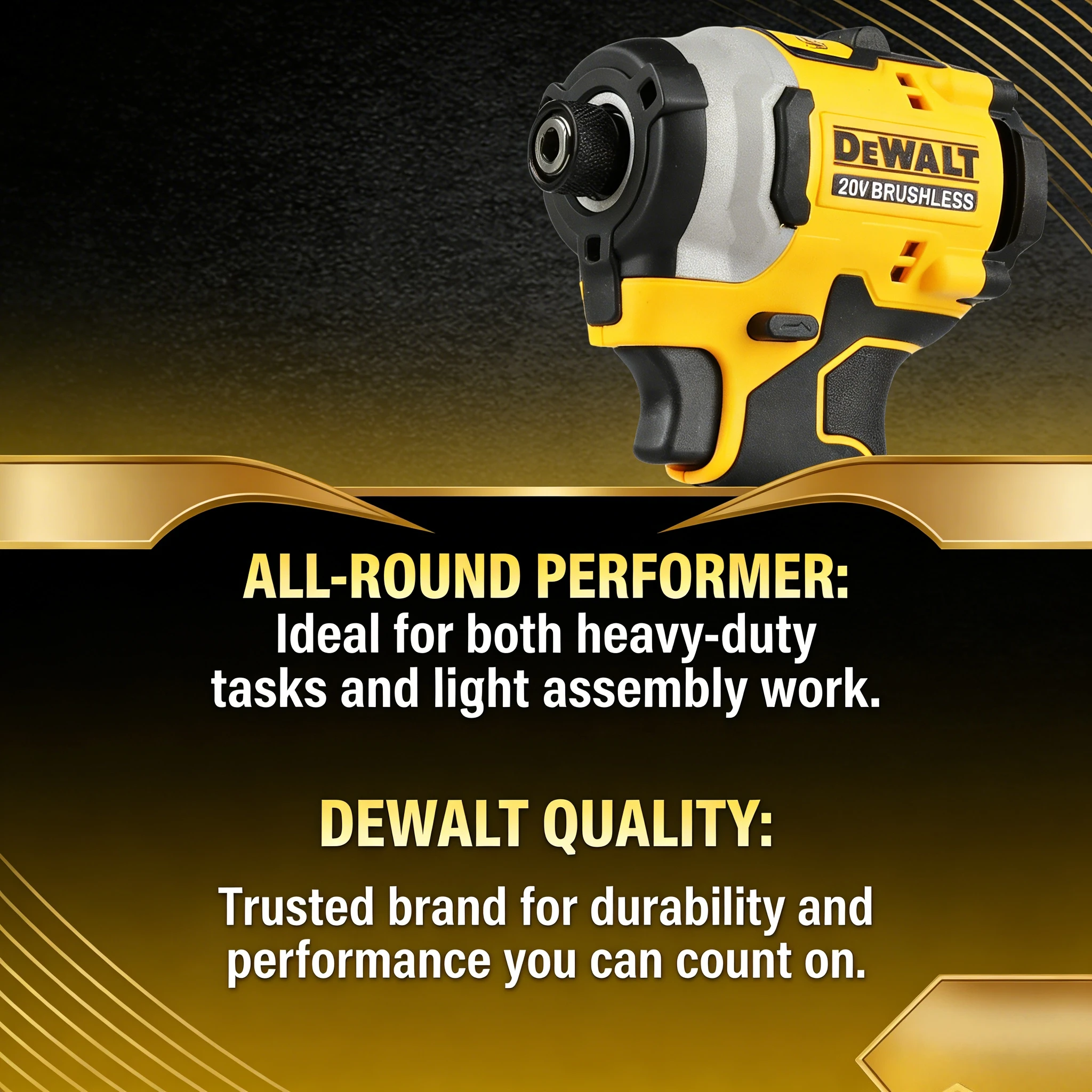 Cordless Impact Driver 1/4 Hex - مفك براغي كهربائي DEWALT DCF850 بدون