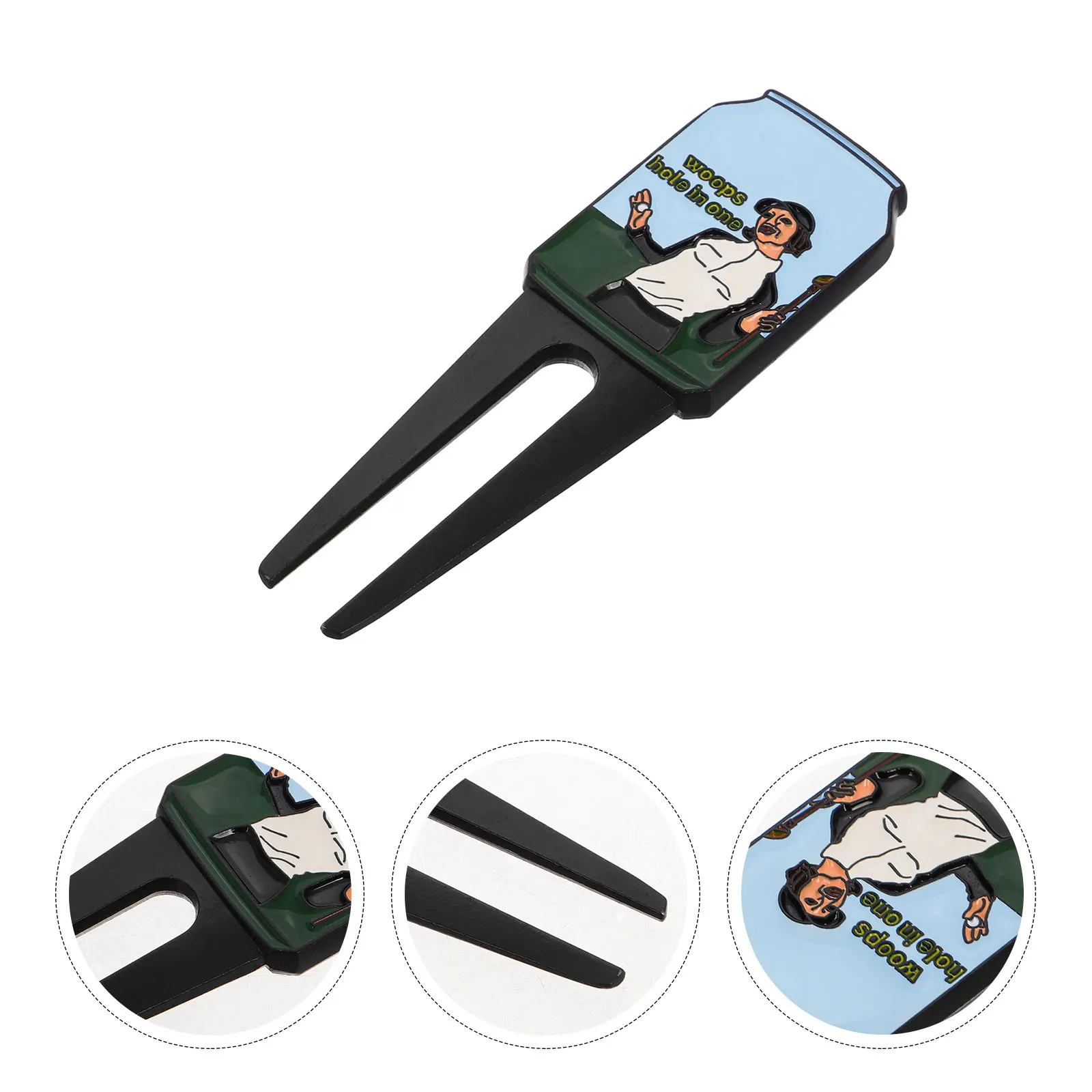 

1pc Divot Repair Funny Unique Enamel Design Ergonomic Lightweight Portable Green Tool Lawn Restoration Golf