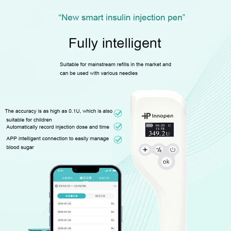 Intelligent Electronic Insulin Injector Can Be Used By Children And Adults With Automatic Recording Of Injection Time And Dosage
