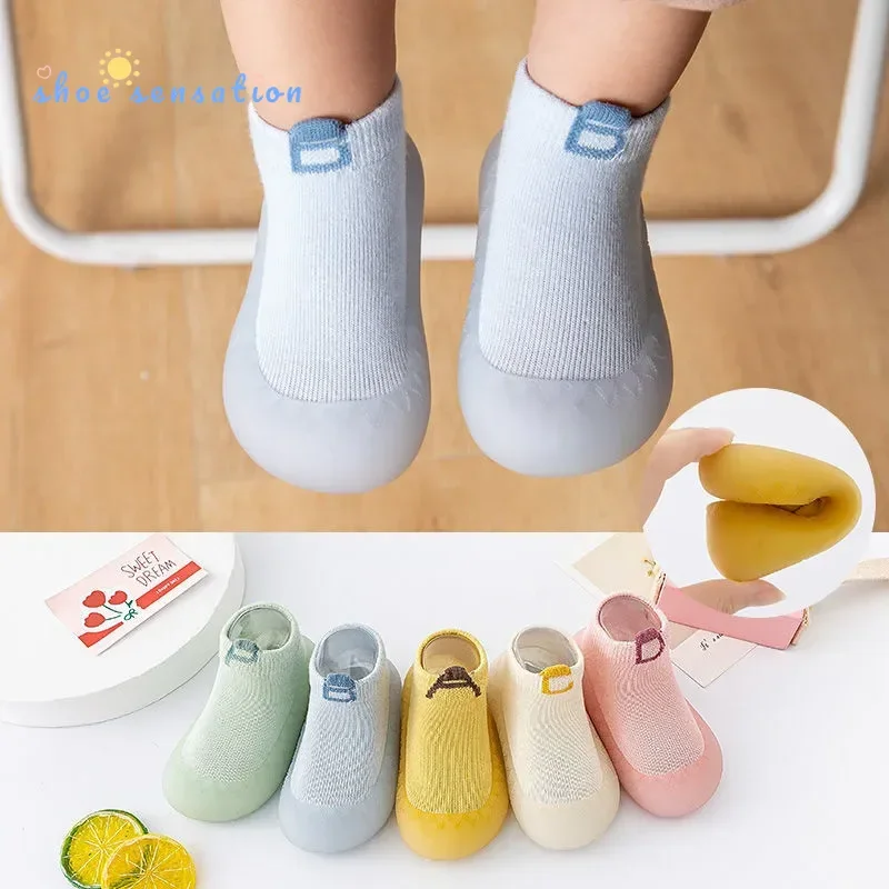 2024 Spring/summer New Baby Cute Cartoon Floor Socks for Men and Women Children Soft Sole Non-slip Indoor Toddler Shoes