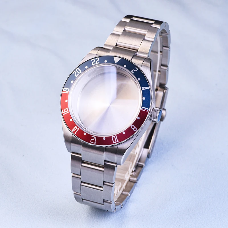 HEIMDALLR GMT Cassa per orologio Orologio subacqueo in acciaio inossidabile Vetro zaffiro 200 m Impermeabile adatto Seiko mod per movimento automatico NH34