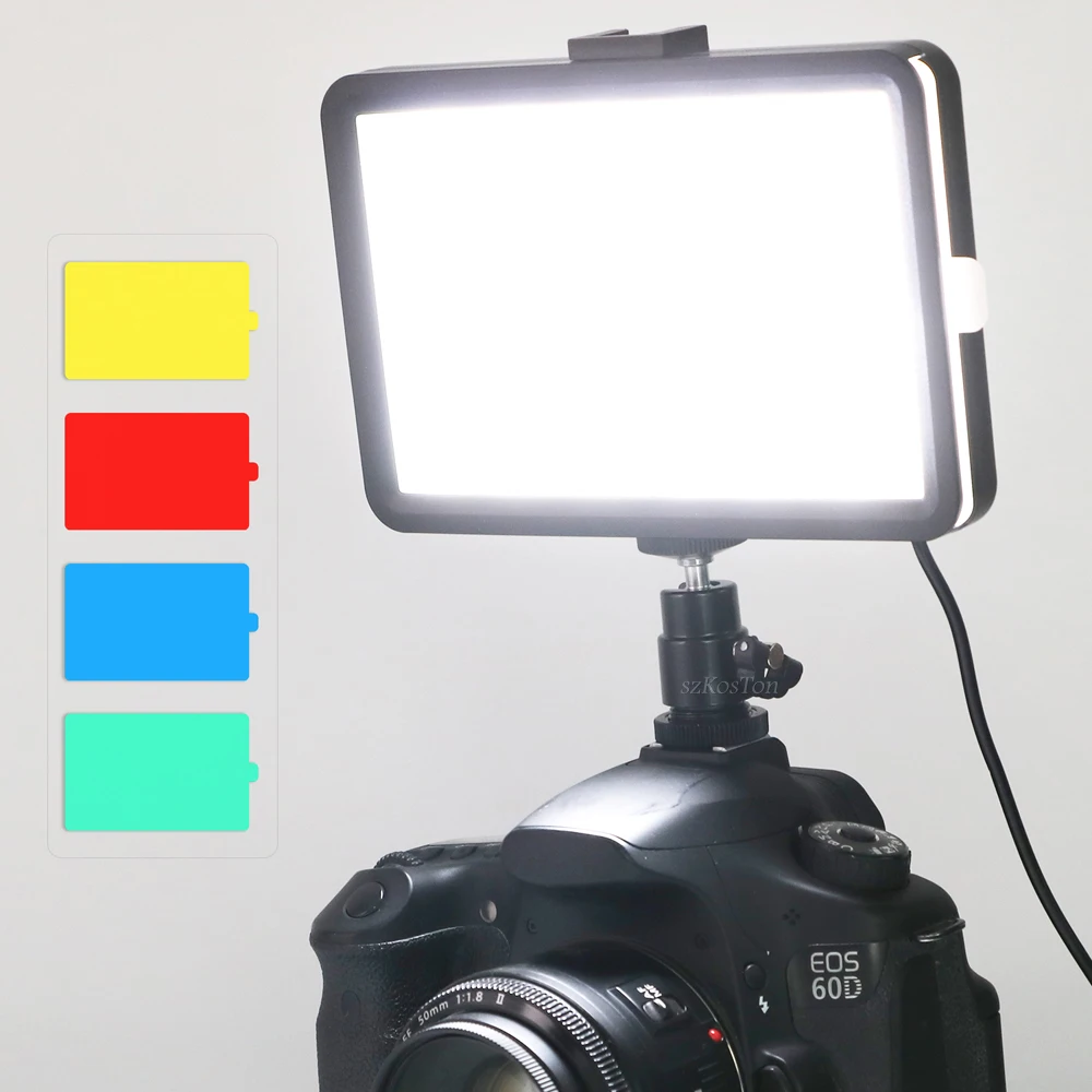 4Col RGB Filters LED Photography Video Light Panel Lighting Photo Studio Lamp with Tripod Stand for Youbube Shoot Live Streaming