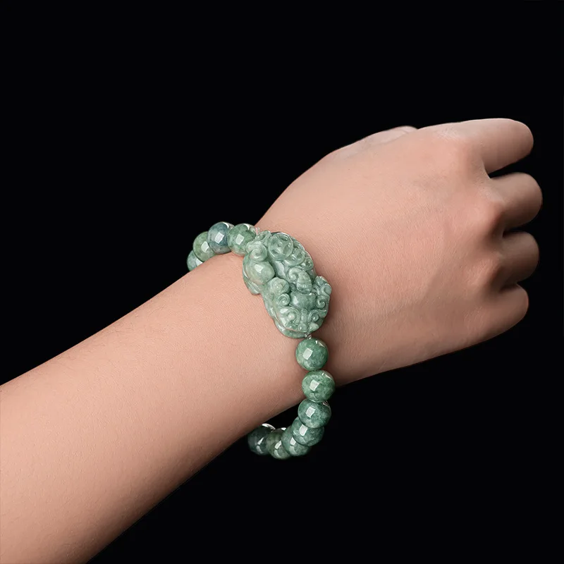 Natural A-goods Jadeite Money Fortune Pixiu Bracelet Retro Simple Exquisite Best Selling Mascots Fashion Jewelry Holiday Gift 4
