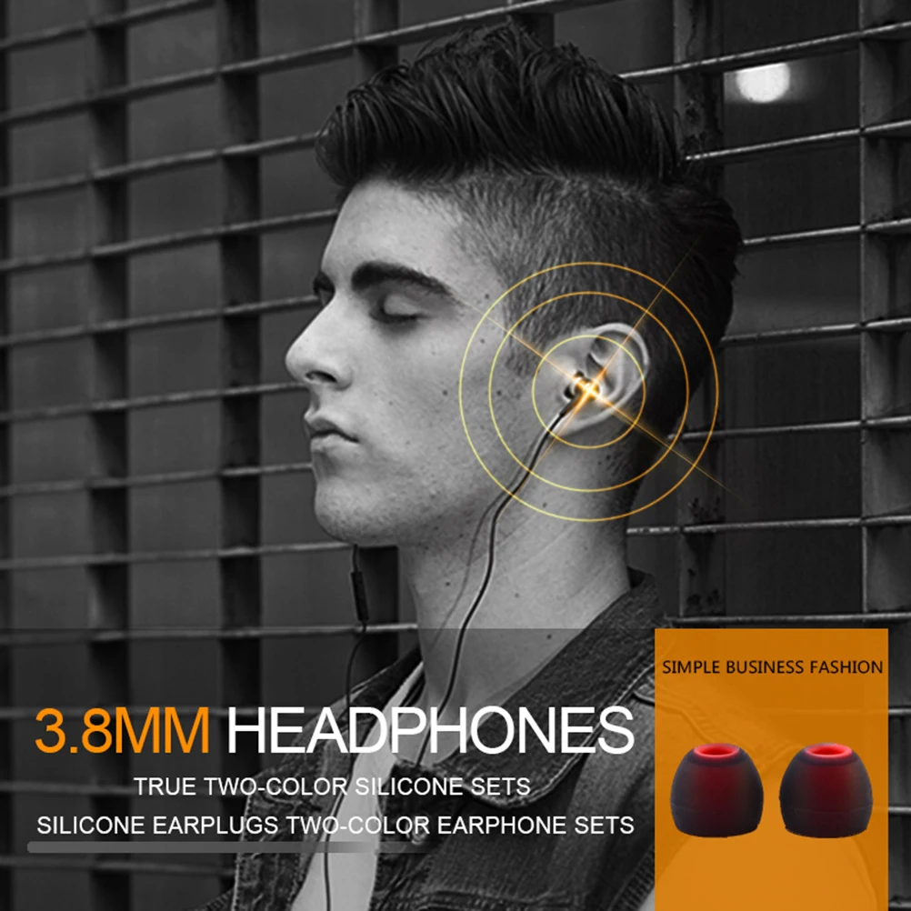 

5 Pair Noise Isolating Ear Tips Silicone Earpads Earbud Earplugs Earphone Accessories Caps