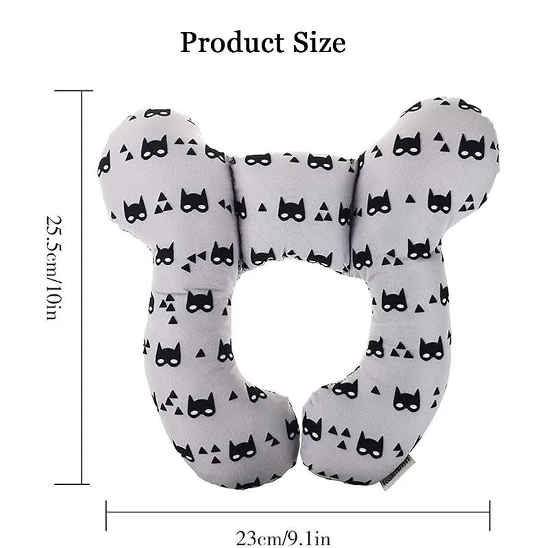 Cuscino da viaggio per bambini |   Supporto per testa e collo per neonati per passeggino per seggiolino auto | Cuscino ergonomico modellante per la testa del neonato a forma di U