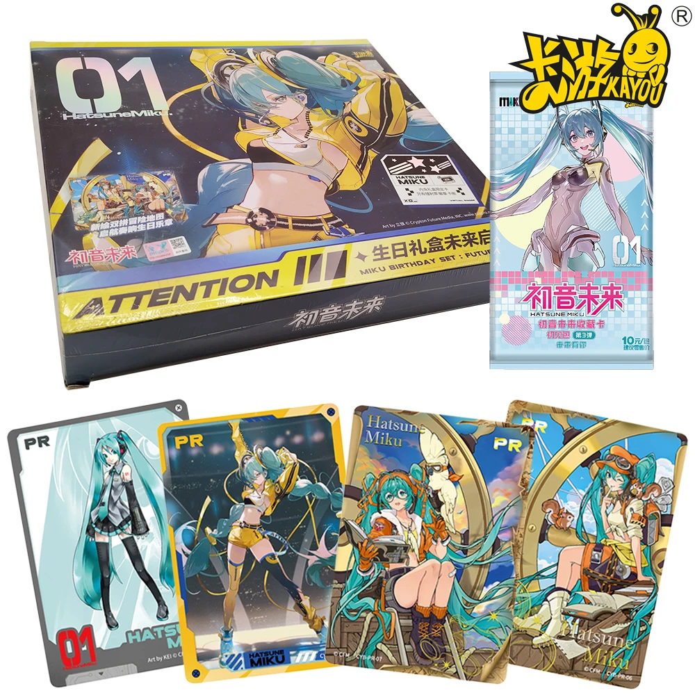 

Original Kayou Hatsune Miku Collection Cards Shine Virtual Idol Singer Birthday Gift Box Series Cards Fans Cherish Exquisite Toy