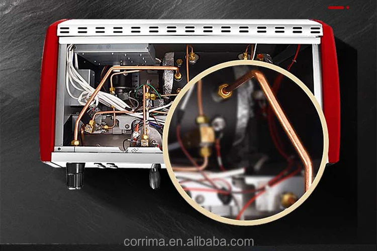 

Black Color 4200W Double Group Commercial Espresso Machine CRM3201 4 Holes Steam Nozzle