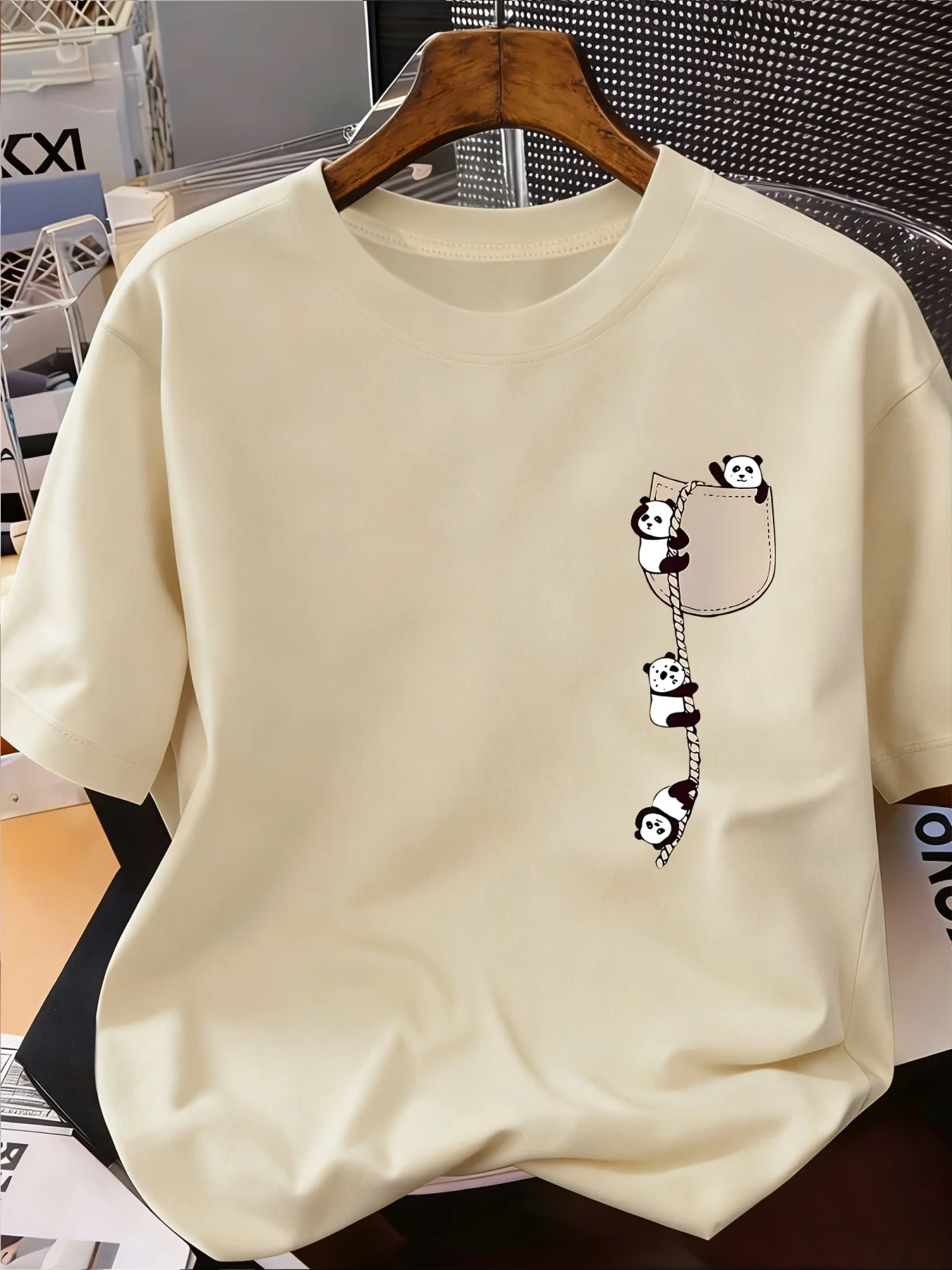 Fashion New Design - Women's Round-neck Panda Print Fashion Short-Sleeved Summer Casual T-shirt women clothes Summer Streetwear image 3