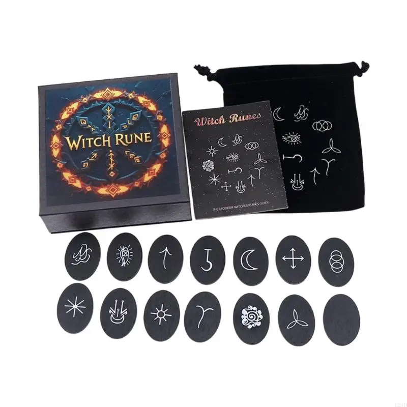 Witch Runes Runes Stone Witch Decors Witch Home Decorations Runes with Box