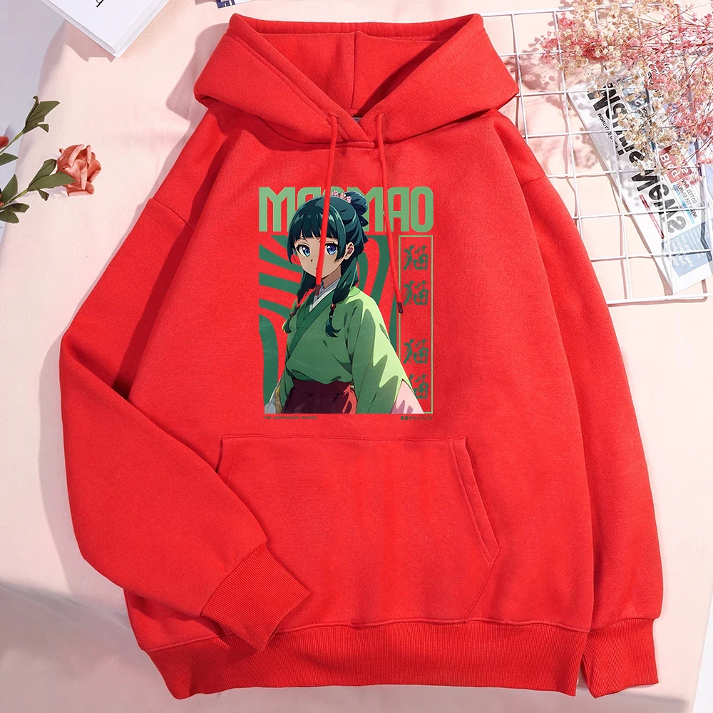 جديد أنيمي يوميات الصيدلي Maomao الطباعة هوديس موضة النساء الرجال الخريف الشتاء البلوز السيدات الشارع الشهير البلوز