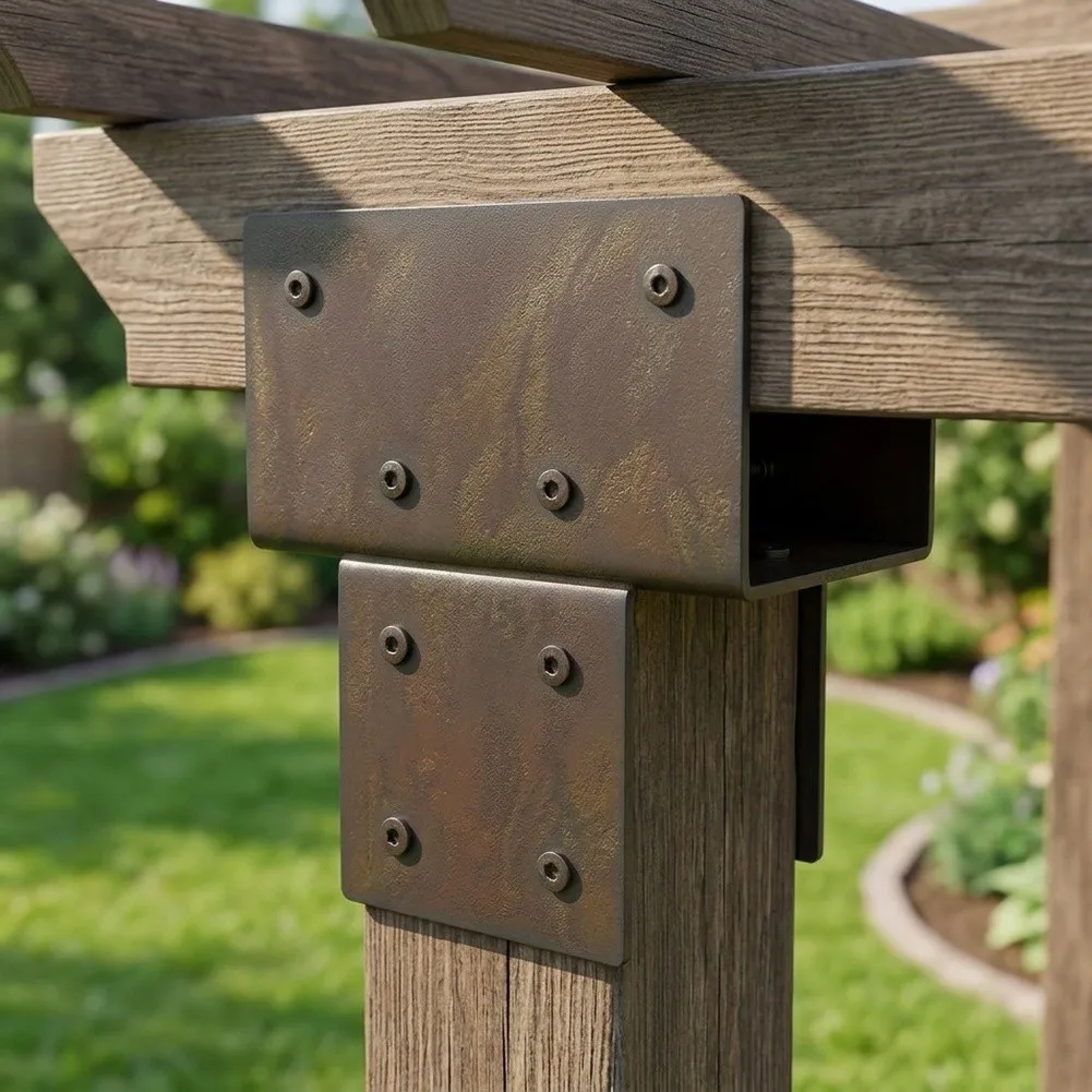 Home Improvement Beam Connector Outdoor Bracket 4x4'' Actual 3.5*3.5'' Efficient Project Completion Fits Standard Posts