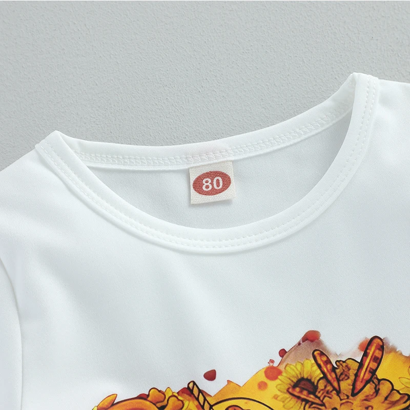 

Toddler Baby Boys Girls Halloween Pumpkin Ghost Face Tshirt Short Long Sleeve Crewneck Tee Shirts Halloween Tops Clothes