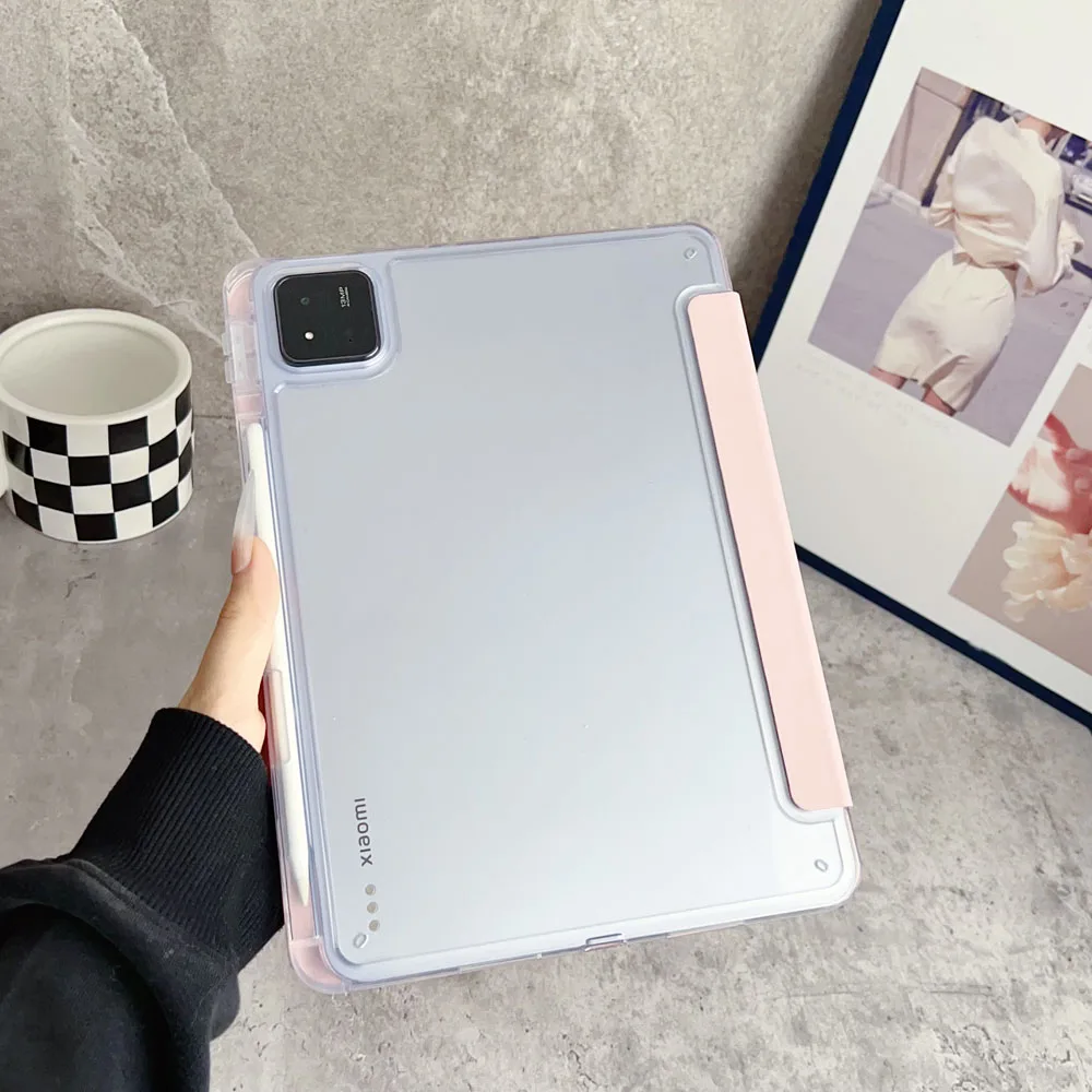 Y-Fold Acrylic Case For New Xiaomi POCO Pad M1 X1 C1 Mi Pad 8 7 6 5 Pro Mini Redmi K Pad 2 Pro SE 9.7 11 8.8 11.2 12.1 inch Case