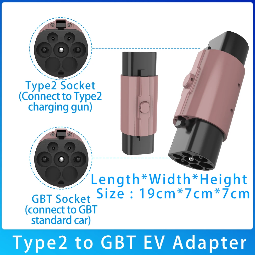 unirise Type 2 to GB/T EV Adapter 7KW 32A Portable Charging Converter For Type2 Charger To GBT China electric vehicles Connector