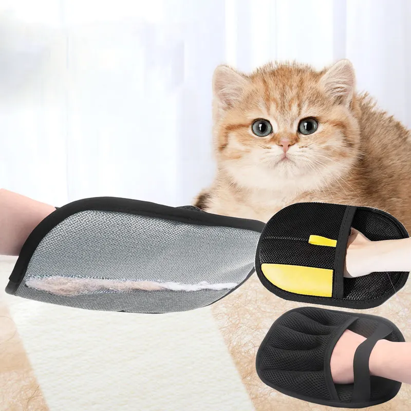 Pet Hair Remover Gloves Electrostatic Cleaning for Cats Dogs Reusable Washable Grooming Glove  Cat and Dog Hair Cleaning Tools