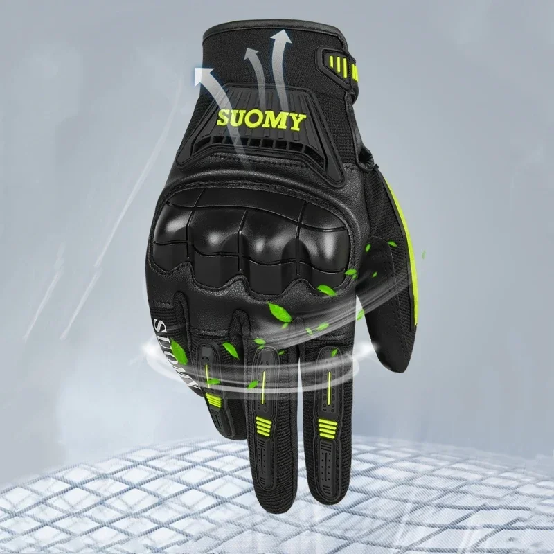 

Brand New SUOMY Summer Motorcycle Gloves Men Women Breathable Mesh Motocross Motorbike Moto Racing Gloves Touch Screen Guantes