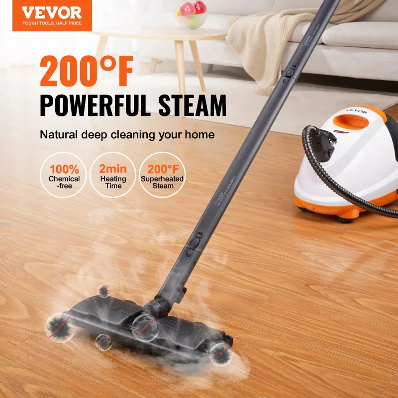 BENTISM Steam Cleaner, 1500 W 84oz Multipurpose Steam Mop, Portable Steamer with 2.5L Water Tank 18ft Long Power Cord