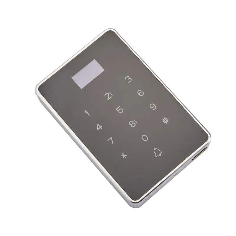 Teclado lector de tarjetas de Control de acceso RFID independiente de Metal resistente al agua con pantalla