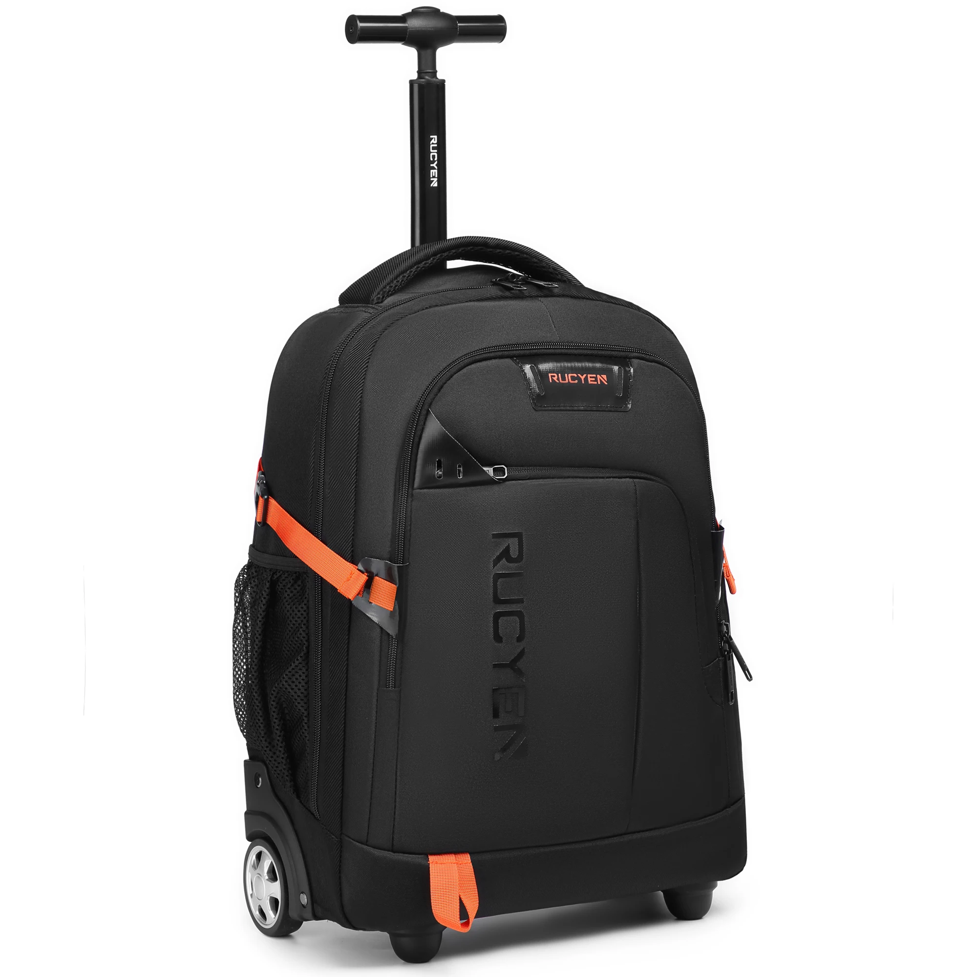 Trolley-Gepäck-Rucksack mit Rollen, rollender Rucksack, abnehmbare Räder, Geschäftsreise, Laptop, Schultasche, Unisex, Boarding-Tasche