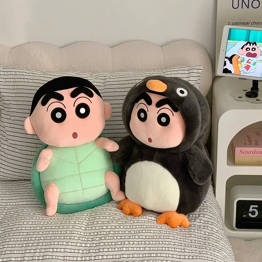 

Натуральная животное карандаш Шин-тян плюшевая игрушка мягкий карандаш Шин-тян превращается в черепаху, пингвин, плюшевые игрушки, каваи, аниме, куклы, подарки