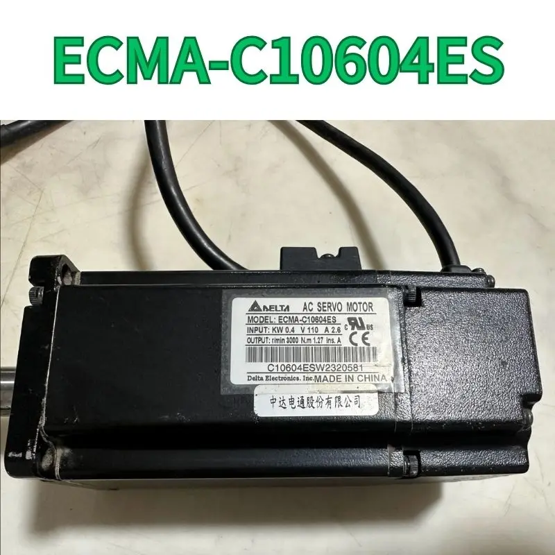 

second-hand Servo motor ECMA-C10604ES, 400W test OK Fast Shipping