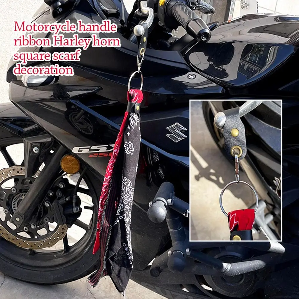Universal Hip Hop Motorcycle Handlebar Decoration Paisley Rock Punk Bandana Kerchief Ribbon Biker Headscarf
