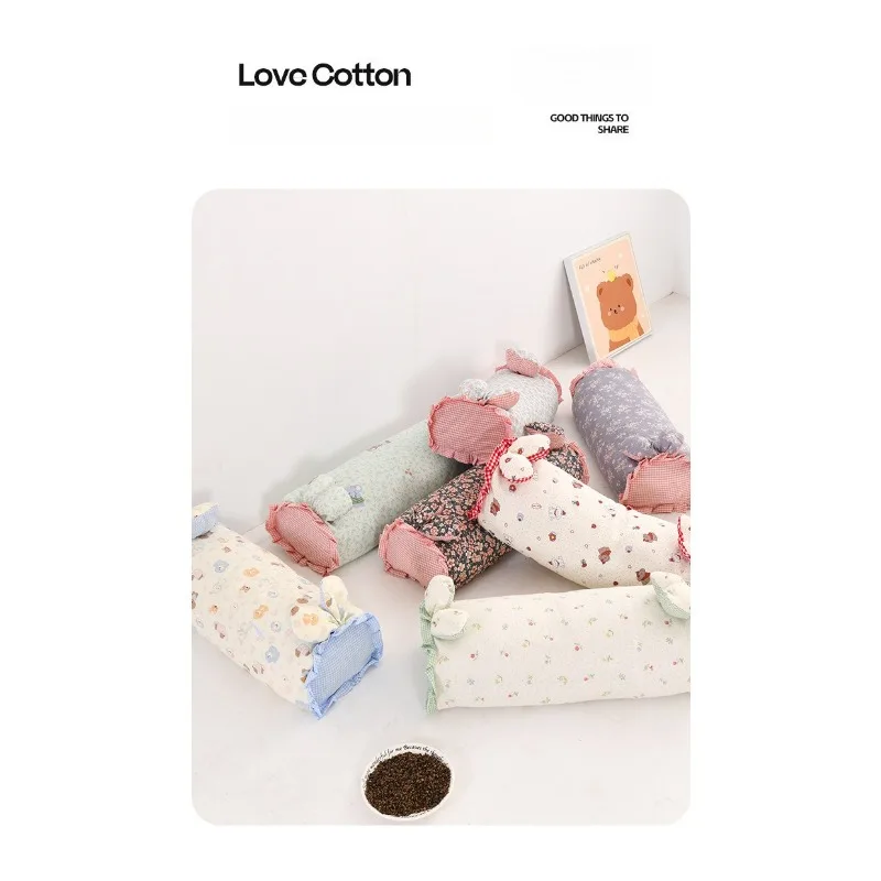 وسادة الحنطة السوداء الكاملة من القطن الخالص تحمي العمود الفقري العنقي ويساعد على النوم وسادة رمي الطالب وسادة صلبة للنوم #5