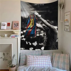 Football Star M-Messis Anime Tapestry Hippie Flower Wall Carpets Dorm Decor Wall Hanging Home Decor
