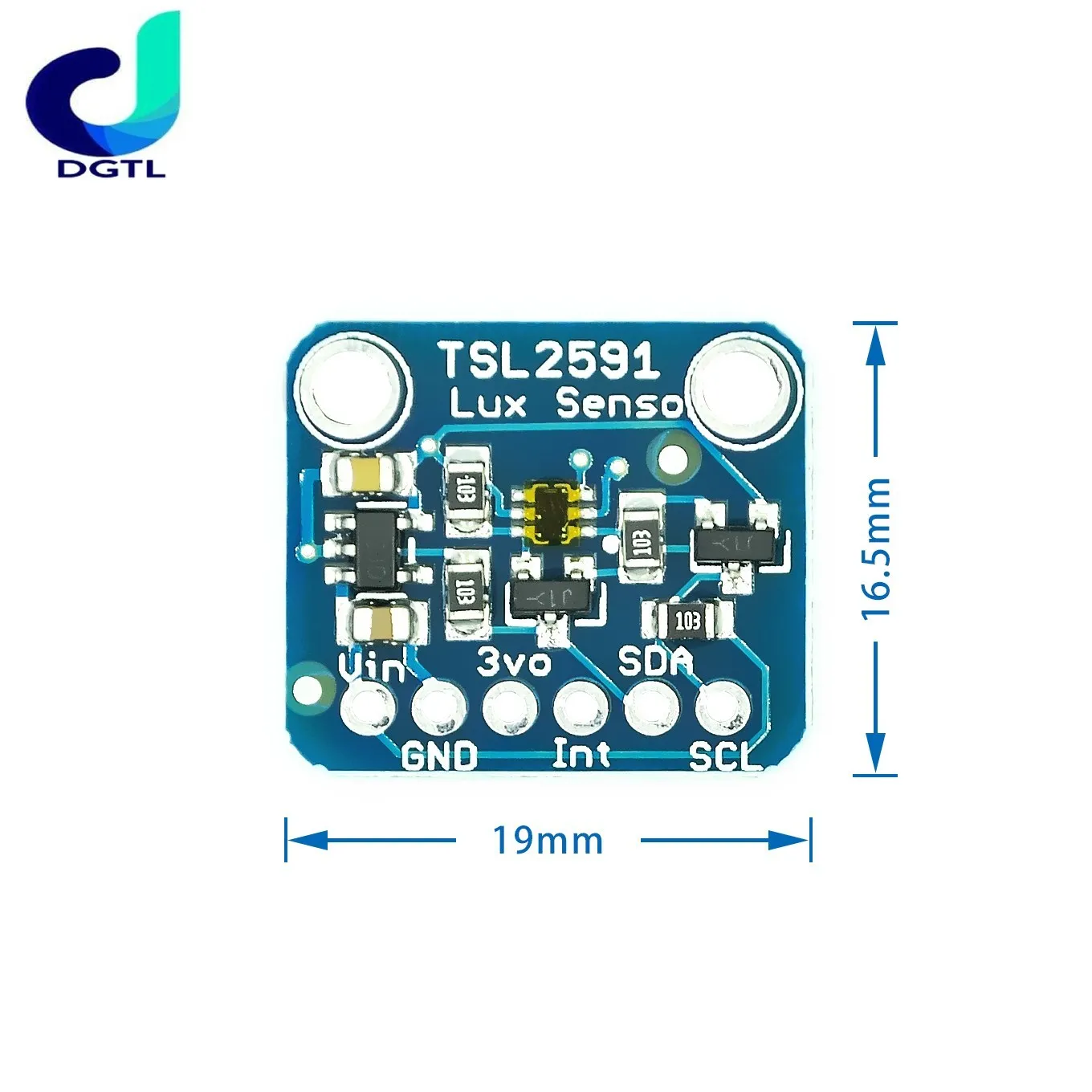 TSL2591 IIC I2C Lichtsensor Breakout Module Hoog Dynamisch Bereik Digitale Board TSL25911FN 3.3V 5V Diy elektronische