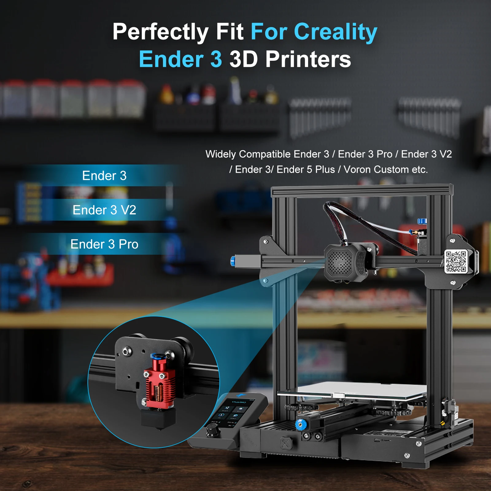 Red Lizard V3 Pro Hotend Kit New Upgraded 3D Printer Nozzle For Creality Ender 3 Pro/Ender 5 Plus/Voron Custom