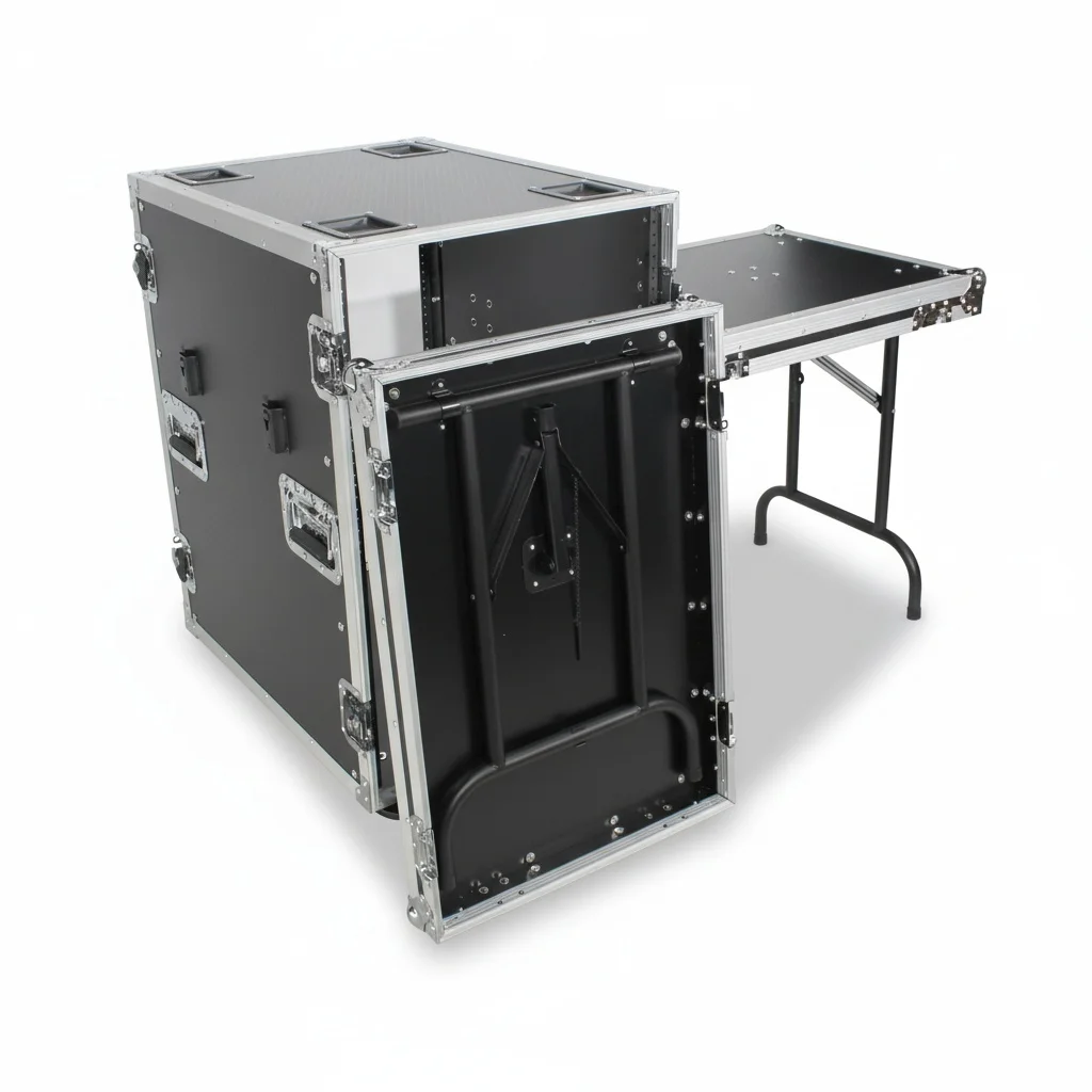18U Amplifier Rack Case, 24 Inch Depth Rack Mount Plywood ATA Flight Case, Shockproof Road Case for 19 Inch Pro DJ Mixer
