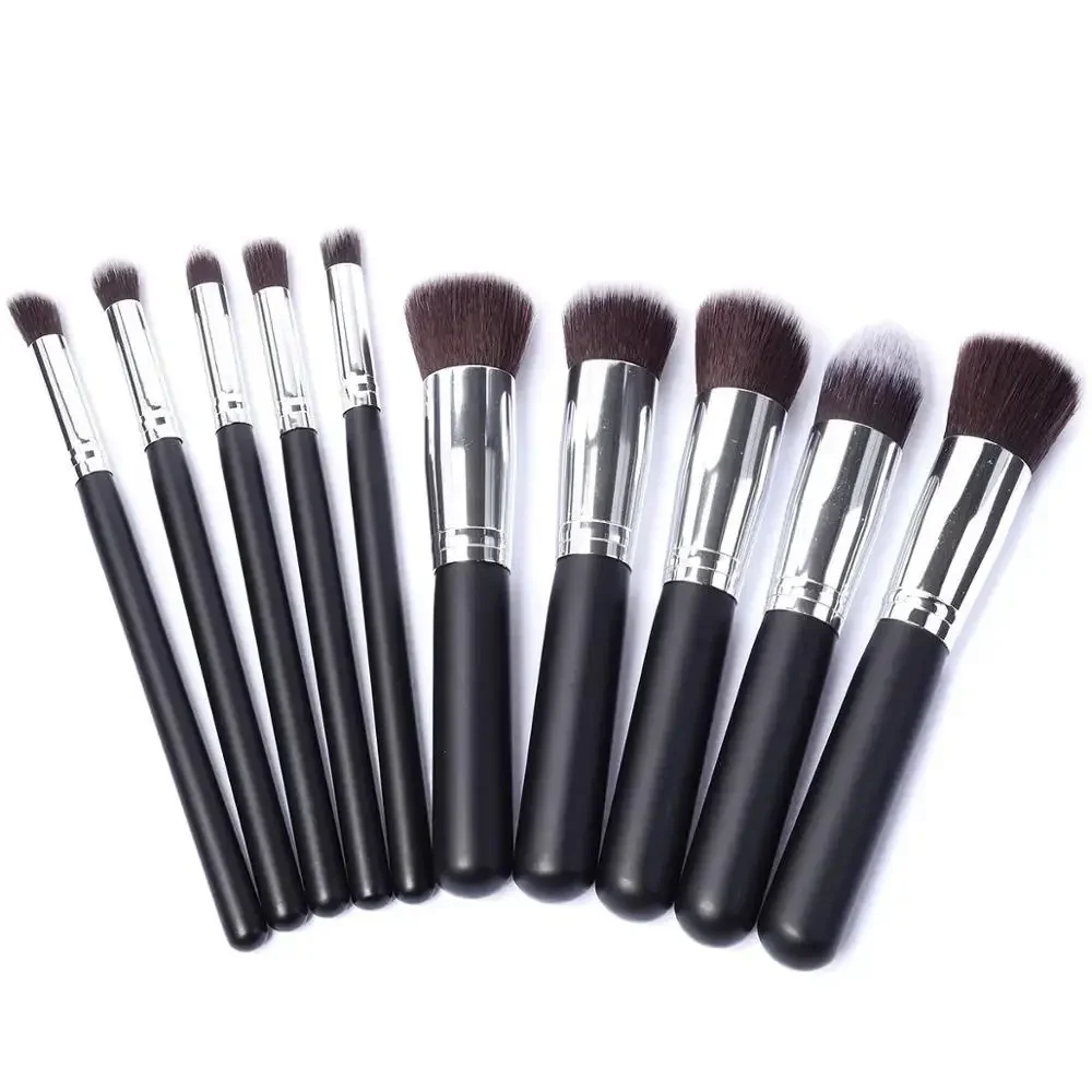 10pcs Luxury Makeup Brushes Sets Foundation Powder Blush Eyeshadow Concealer Lip Eye Brush Cosmetics maquiagem Beauty Tools