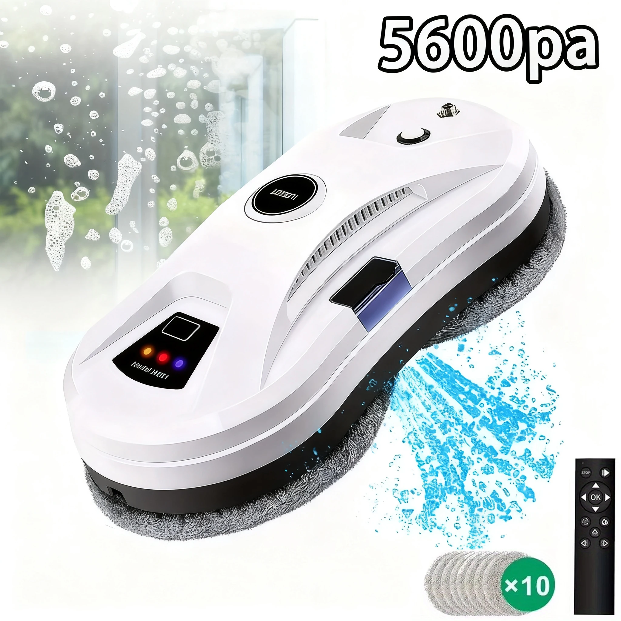 Robot de nettoyage par pulvérisation d'eau automatique pour vitres domestiques, aspirateur avec télécommande, essuie-glace électrique pour vitres domestiques