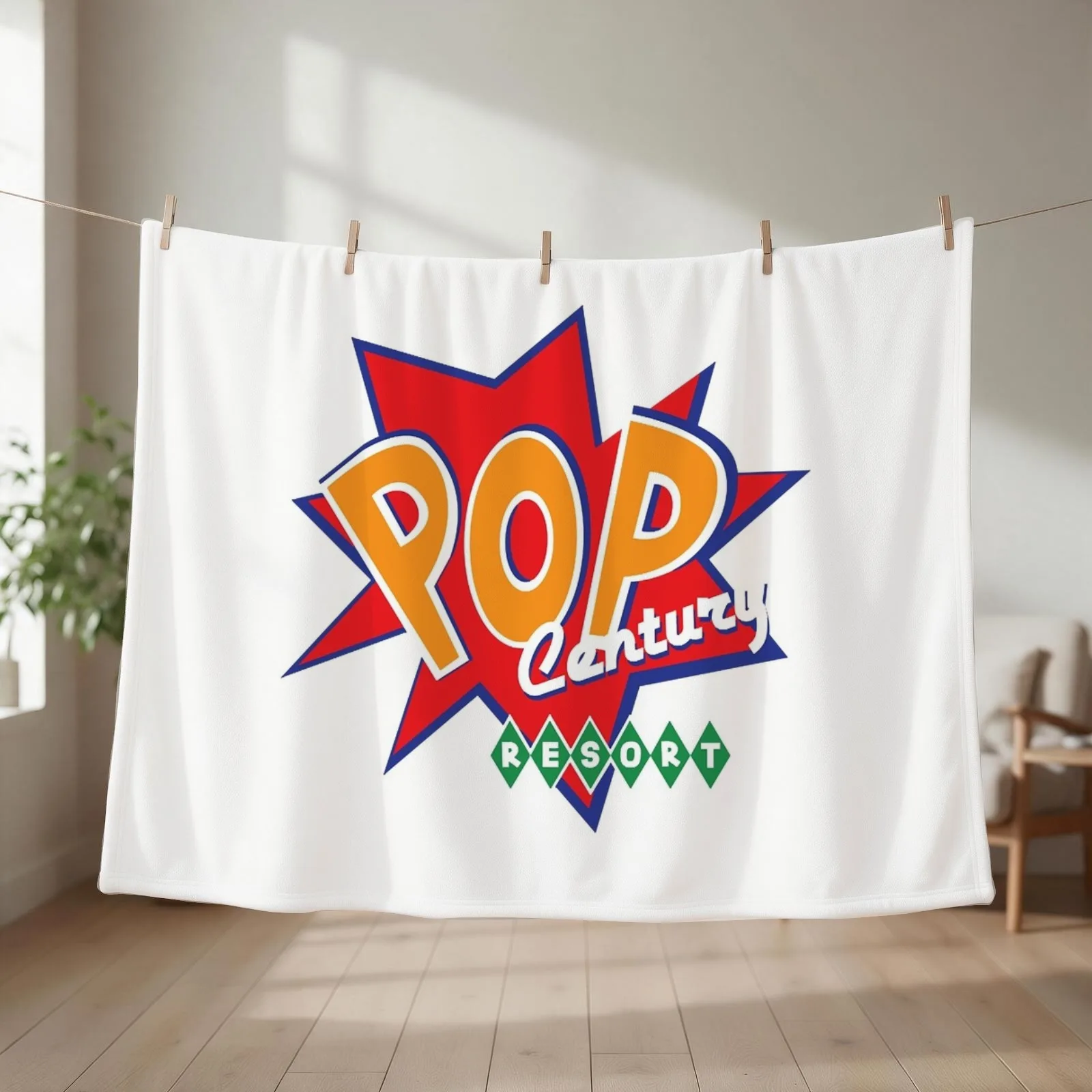 Pop Century Resort Throw Blanket couch cozy soft plush fuzzy picnic outdoor blanket