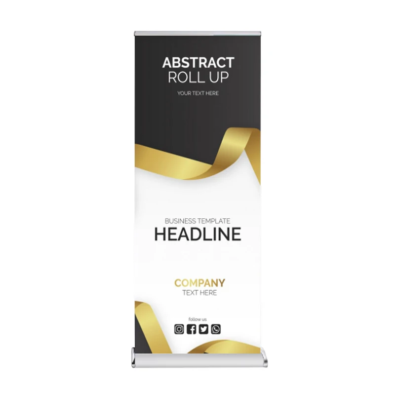 

【Hot】Factory Cus-tom High Quality Roller Banner Stand 85 cm 200cm Broad Base Roll up Stand Kekemono