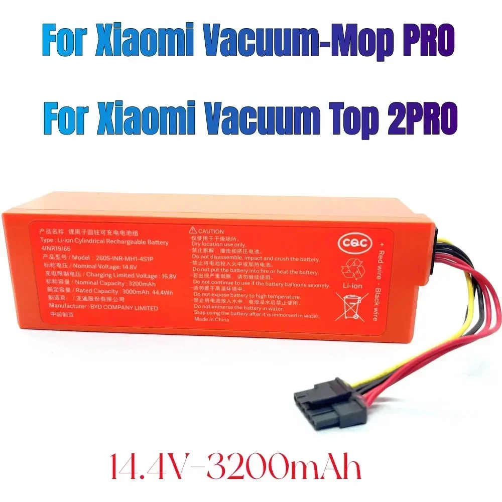 100% Brand New 14.4V 3200mAh/5200mAh  Original Lithium Battery. Suitable For Xiaomi Floor Mopping Robot 2.2 Pro/MJST1S/MJSTS1