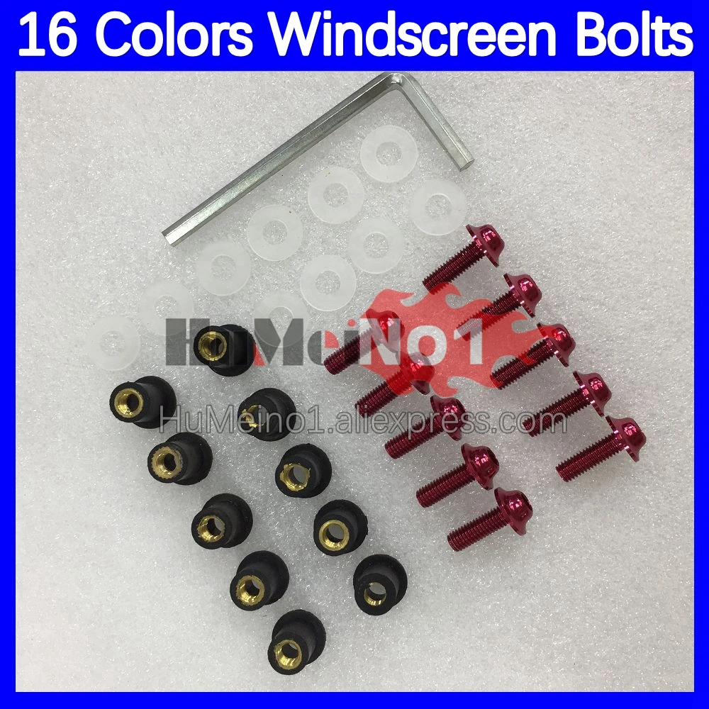 31pcs Motorcycle Windscreen Bolts For HONDA CBR893RR CBR900 CBR893 RR 89 90 91 92 93 1989 1990 1991 1993 Windshield Screws Nuts