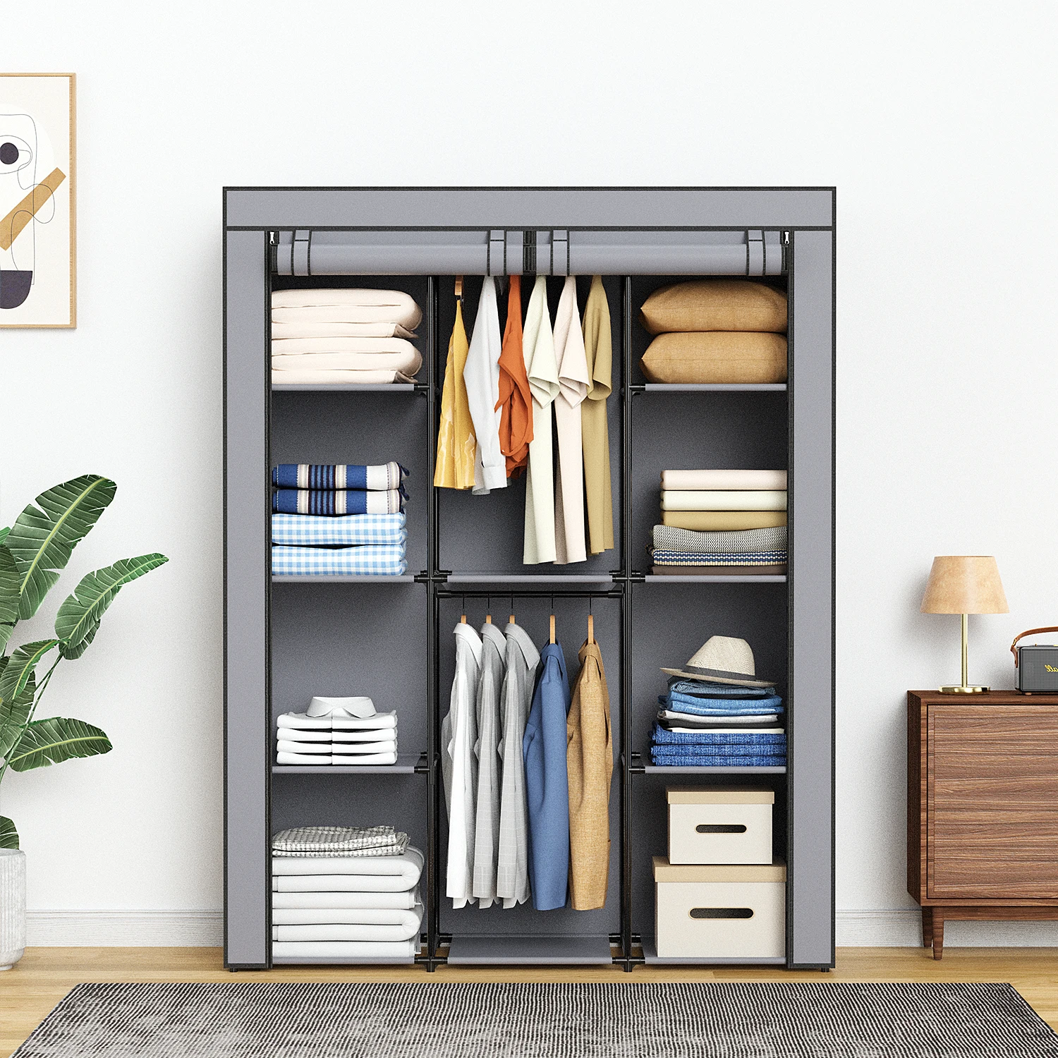 Portable Closet, Wardrobe Clos - Wardrobe Closet Portable Fabric Cover 评论和价格