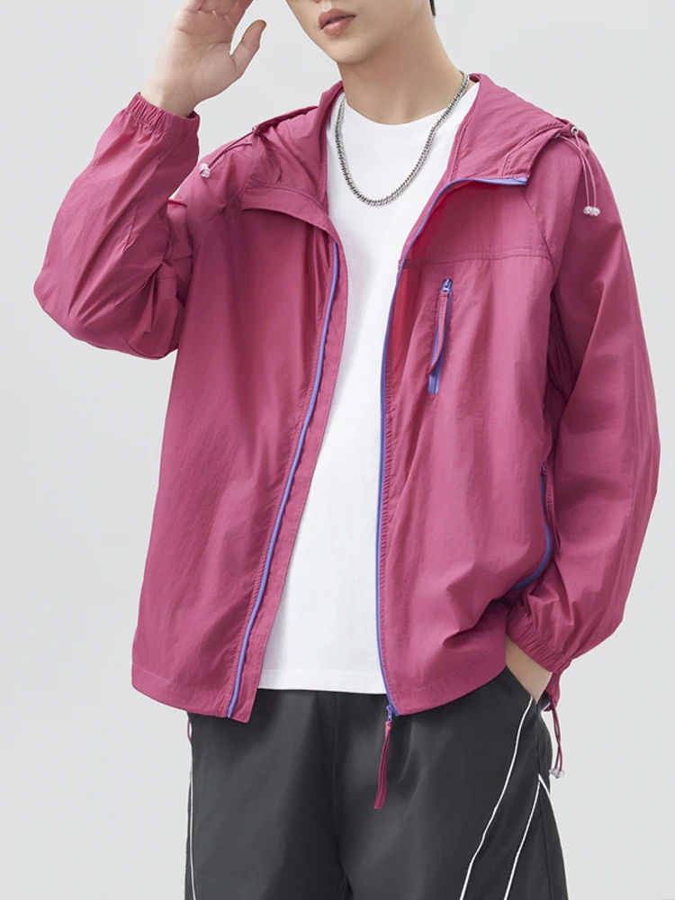 

Высококачественная уличная одежда унисекс 2025 года с защитой от УФ-излучения, с капюшоном, солнцезащитная верхняя одежда из нейлонового волокна, легкая, на молнии