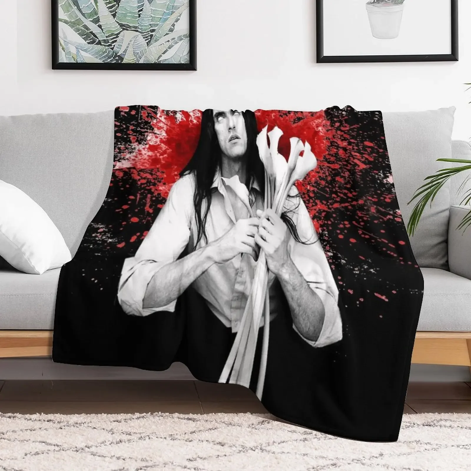 PETER STEELE BLOOD Throw Blanket Travel Size Cozy Blanket for Plane Train