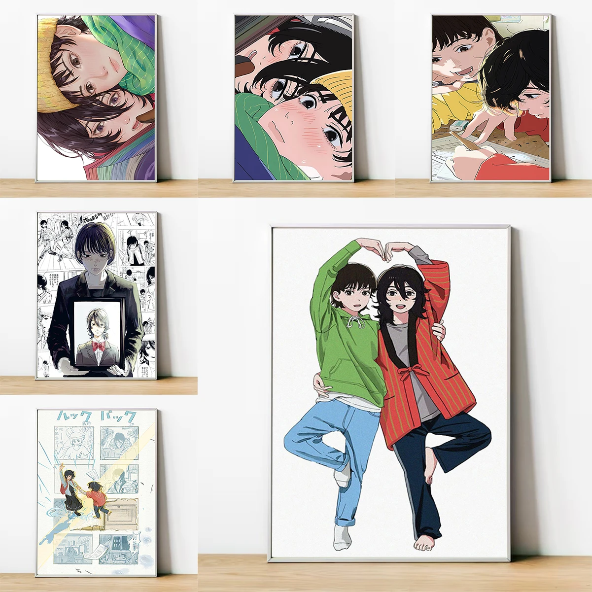 

2025 Best Animated Film Look Back Poster Decorative Wall Pictures Vintage For Home Decoration Ornaments Art Mural Room Decor