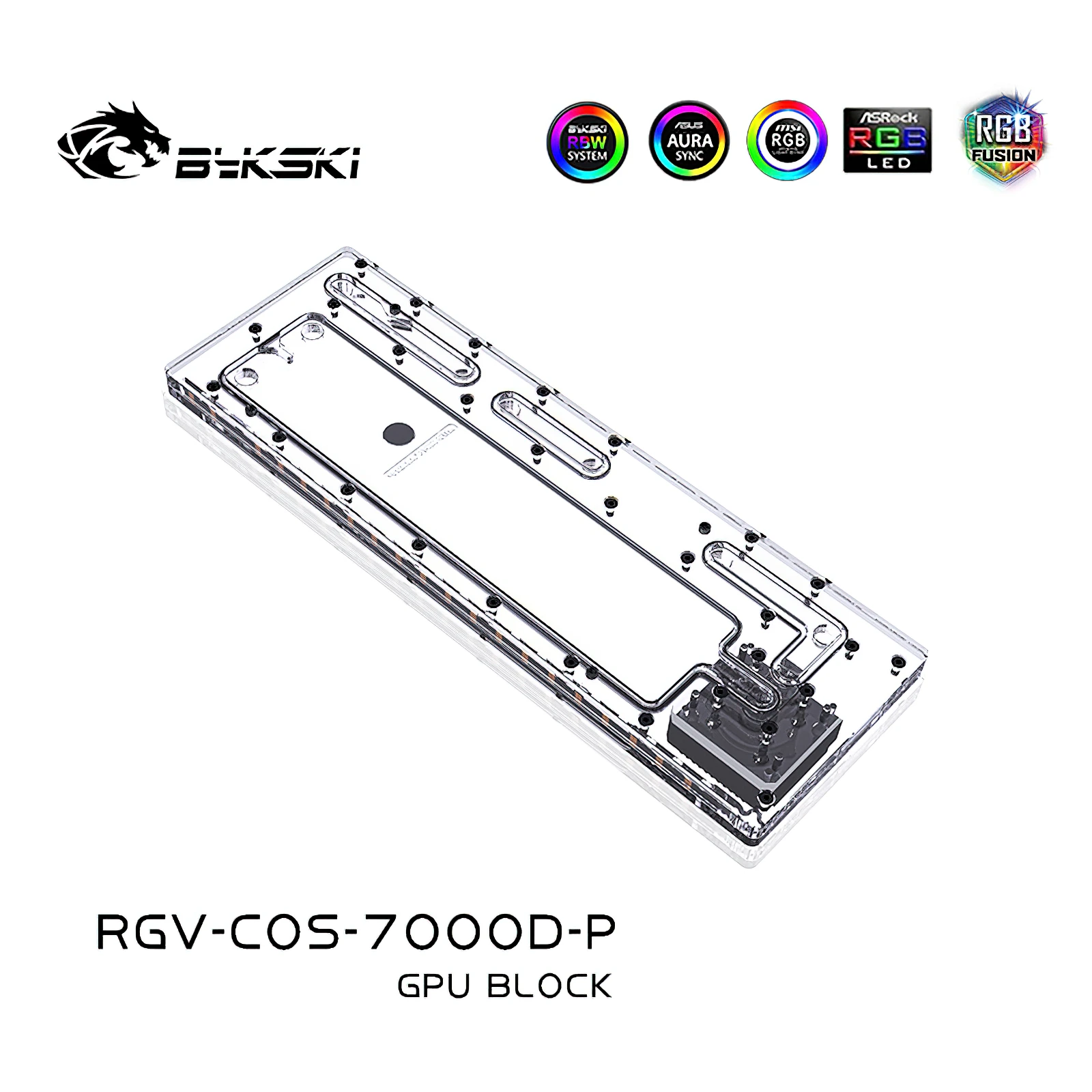 Bykski RGB Water Cooling Distro Plate Reservoir  for CORSAIR 7000D Chassis RGV-COS-7000D-P