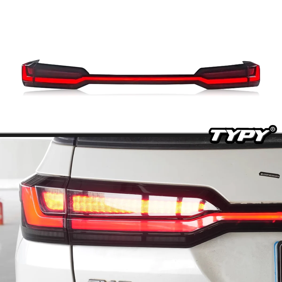 

TYPY новый светодиодный задний фонарь, обновленный модифицированный для Toyota Fortuner 2016-2023, задний фонарь с динамическим сигналом, задний фонарь, автоаксессуары