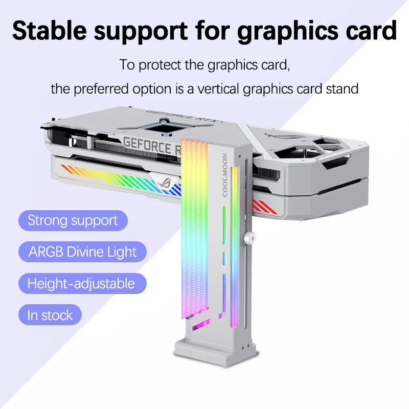 

Laptop accessories graphics card holder, vertical holder, computer argb, color DIY adjustment, graphics card holder