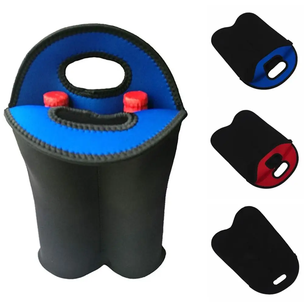 

Сумка-холодильник для вина, 2 бутылки, изолированная неопреновая крышка для бутылки с водой, многоразовый портативный держатель для бутылки с напитками, аксессуары для чашек